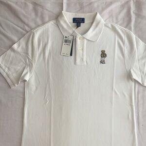 Polo Ralph Lauren White Bear Embroidered Polo
